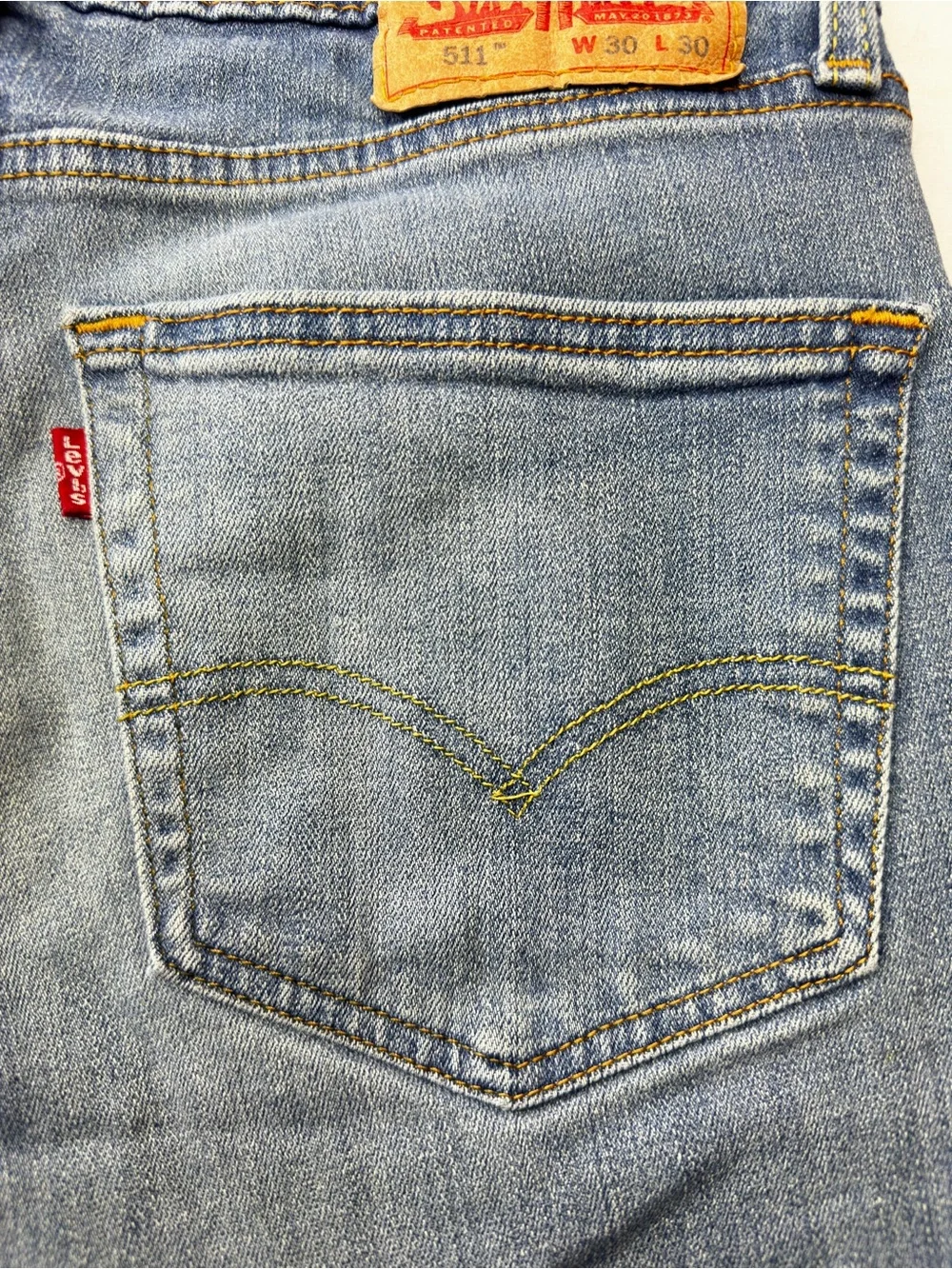 Levi’s 511 Straight Leg Jeans Mens Denim Medium Blue 30x30 Classic Cotton Loose